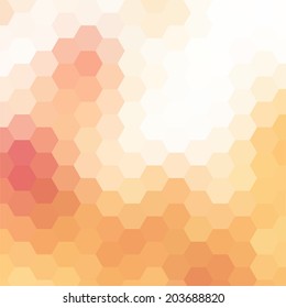 simple colorful background consisting of hexagons