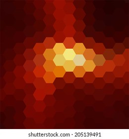 simple colorful background consisting of hexagons