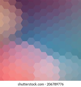 simple colorful background consisting of hexagons