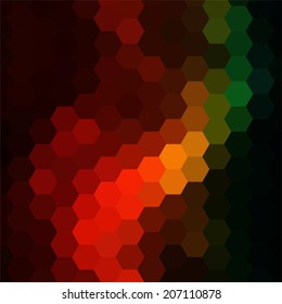simple colorful background consisting of hexagons