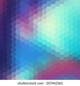 simple colorful background consisting of hexagons