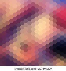 simple colorful background consisting of hexagons