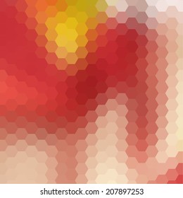 simple colorful background consisting of hexagons