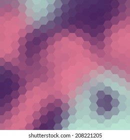 simple colorful background consisting of hexagons