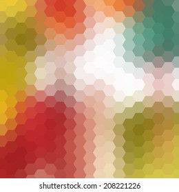 simple colorful background consisting of hexagons
