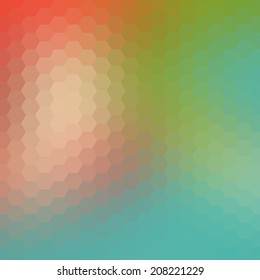 simple colorful background consisting of hexagons