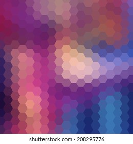 simple colorful background consisting of hexagons