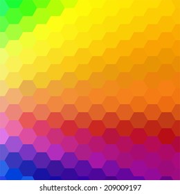 simple colorful background consisting of hexagons