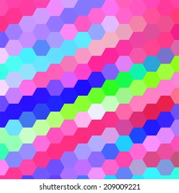 simple colorful background consisting of hexagons