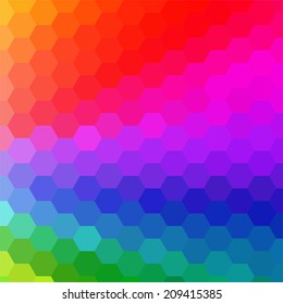 simple colorful background consisting of hexagons