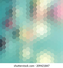 simple colorful background consisting of hexagons