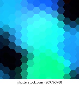 simple colorful background consisting of hexagons