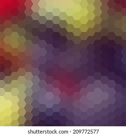 simple colorful background consisting of hexagons