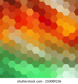 simple colorful background consisting of hexagons
