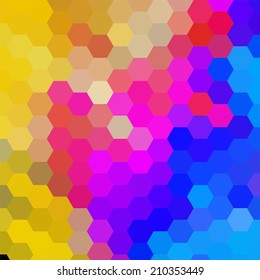 fondo simple y colorido formado por hexágonos