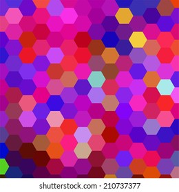 simple colorful background consisting of hexagons