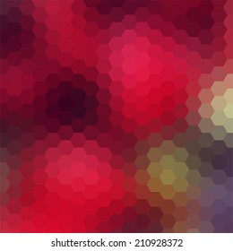simple colorful background consisting of hexagons