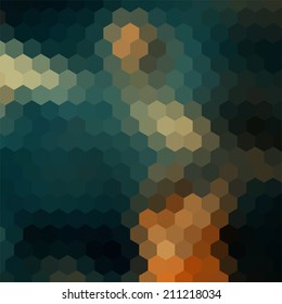 simple colorful background consisting of hexagons