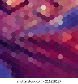 simple colorful background consisting of hexagons