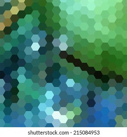 simple colorful background consisting of hexagons