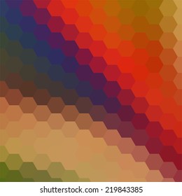 simple colorful background consisting of hexagons