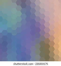 simple colorful background consisting of hexagons