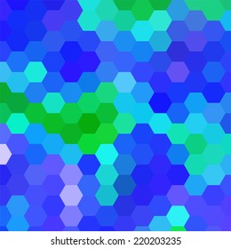 simple colorful background consisting of hexagons