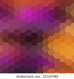 simple colorful background consisting of hexagons