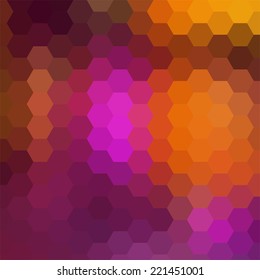 simple colorful background consisting of hexagons