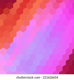 simple colorful background consisting of hexagons