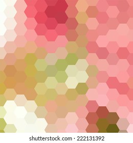 simple colorful background consisting of hexagons