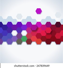 fondo simple y colorido formado por hexágonos