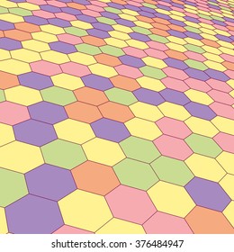 simple colorful background consisting of hexagons