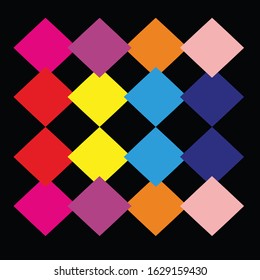 Simple colorful background mosaic box