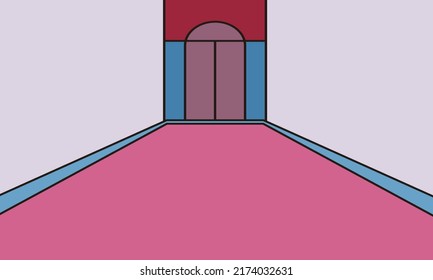 simple colorful background of a room