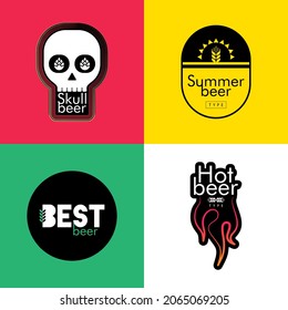 Simple and colorful beer labels template.