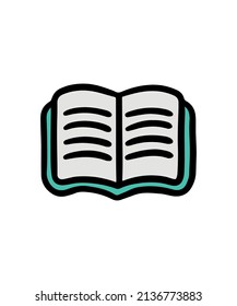 Simple and colorful book vector