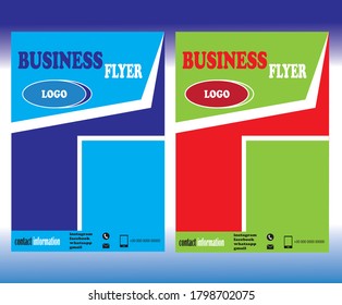 simple and colorful business flyer template vector design 