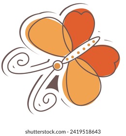 simple colorful butterfly vector illustration
