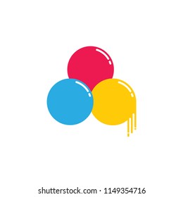 simple colorful candy symbol logo vector