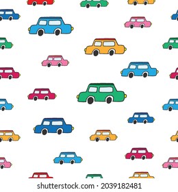 Simple Colorful Car Illustration On White Stock Vector (Royalty Free ...