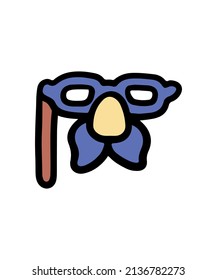 Simple and colorful carnaval themed illustration