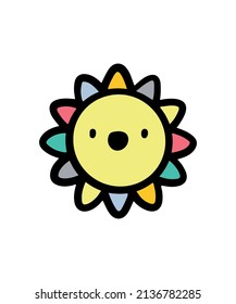Simple and colorful carnaval themed illustration