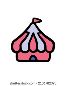 Simple and colorful carnaval themed illustration