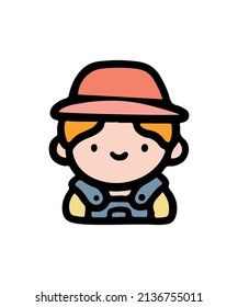 Simple and colorful character illustration