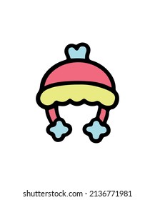 Simple and colorful christmas themed illustration