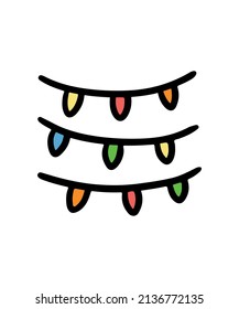 Simple and colorful christmas themed illustration