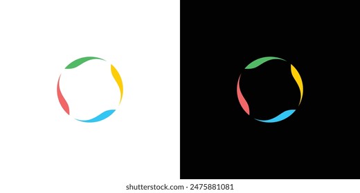 Simple and colorful circle logo design