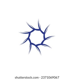 Simple colorful circle vector logo design  