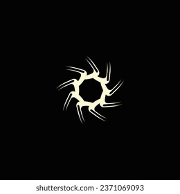 Simple colorful circle vector logo design  